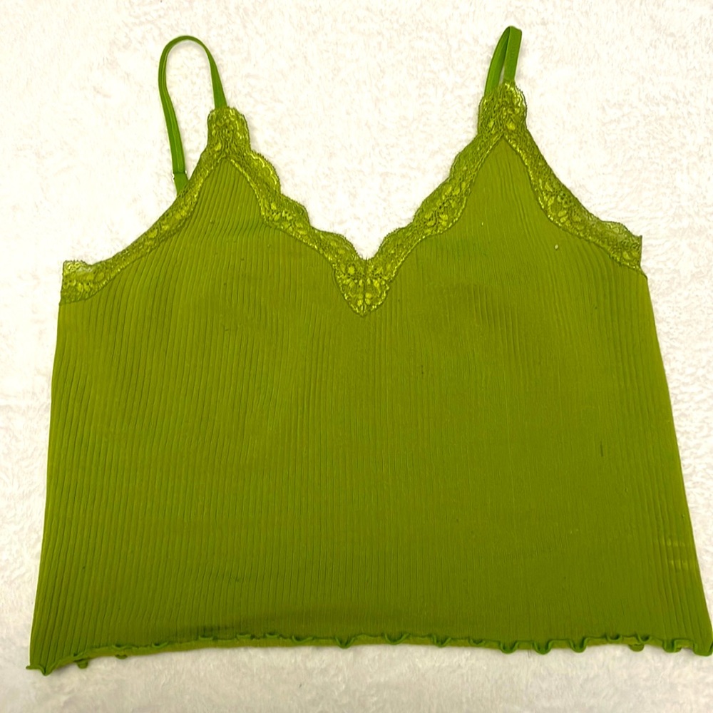 Green lace top from active USA